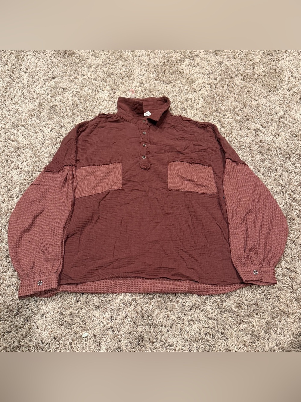 Burgundy Jacket with Pockets